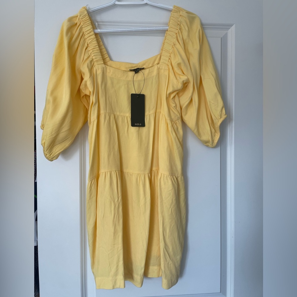 Shinestar size small yellow sundress with sleeves